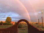 Gorgeous evening rainbow just beyond the porch